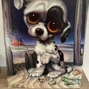 Cute Black and White Dog Art Print